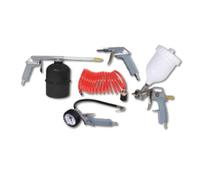CEVIK PRO CA-CK3300/B - Kit Accessori per Compressore da 5 Pezzi - Include Pistole per Verniciare, Soffiare, Nebulizzare e Gonfiare - Attacco Universale - Spirale 5m