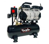 CEVIK PRO CA-CS6 - Compressore Aria Silenzioso - 59 dB - 6L - 3/4HP - Max 8 Bar - 106 l/min - Senza Olio - Due Cilindri - Compatto e Portatile - Compressore per Verniciatura e Pneumatica