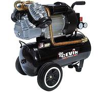 CEVIK PRO - CA-PRO25VX - Compressore Aria - Testata a V - 72 dB - 24 Litri - 3HP - Max 8 Bar - 340 l/min - Con Olio - Doppia Uscita Aria - Compatto e Portatile - Compressore per Verniciatura e Utensili Pneumatici