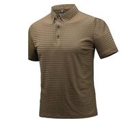 CEWIFO Camicia Classica Uomo per Stile Casual Elegante con Collo alla Coreana Camicie Estive Tradizionale No Stiro T-Shirt Slim Fit