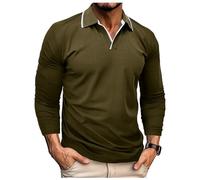 CEWIFO Camicia da Uomo con Scollo a V E Maniche Lunghe per Stile Casual Lavoro Autunno Inverno Camicie No Stiro Tradizionale Cotone Classiche T-Shirt Jack