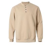CEWIFO Camicia Uomo a Maniche Lunghe Pullover Casual con Tinta Unita per Stile Moderno E Confortevole Camicie da Particolari T-Shirt Azzurra