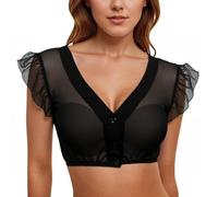 CEWIFO Cosplay Sexy Studentessa Women'S 3 Piece Bodysuits Ribbed Abito Dirndl Donna per Oktoberfest e Festival Tedeschi con Top Coordinato Canotta (Black, L)