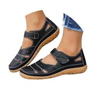 CEWIFO Infradito Donna Sandali casual estivi da donna con tecnologia a cuscino d' e supporto plantare integrato per comfort nelle passeggiate (Black, 38)