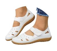 CEWIFO Infradito Donna Sandali casual estivi da donna con tecnologia a cuscino d' e supporto plantare integrato per comfort nelle passeggiate (White, 38)