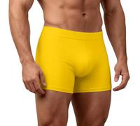 CEWIFO Intimo Uomo Boxer Taglie Forti Slip ad Alta Elasticità per Biancheria Intima Morbida e Traspirante, Comoda da Indossare Ogni Giorno, Supporto Senza Cuciture (Yellow, XXXL)