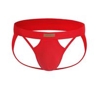 CEWIFO Intimo Uomo Seta Boxer 5 Pack Perizoma da per Il Sollevamento 'Anca Sexy in Colore, e Divertente (Red, L)