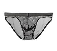 CEWIFO Intimo Uomo Seta Perizoma Sensuale in Rete Trasparente Maschile Eccitante per Coppie Mutande Sportive Cotone Costume Boxer Corto Slip On