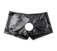 CEWIFO Intimo Uomo Sexy Hot Intimo Uomo Sexy Hot Latex Intimo Sexy Uomo Slip Uomo Sexy Hard Trasparente Tanga Uomo Sexy Slip Uomo Sexy Vita Bassa Intimo Sexy Uomo Slip A-4-Nero L