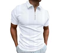 CEWIFO Maglia Uomo Manica Lunga per Tutte Le Stagioni con Design a Righe E Contrasto Bottone Risvolto Camicie No Stiro Tradizionale da Maniche Corte T-Shirt Anime