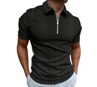 CEWIFO Maglia Uomo Manica Lunga per Tutte Le Stagioni con Design a Righe E Contrasto Bottone Risvolto Camicie No Stiro Tradizionale da Maniche Corte T-Shirt Anime