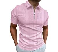 CEWIFO Maglia Uomo Manica Lunga per Tutte Le Stagioni con Design a Righe E Contrasto Bottone Risvolto Camicie No Stiro Tradizionale da Maniche Corte T-Shirt Anime