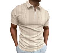 CEWIFO Maglia Uomo Manica Lunga per Tutte Le Stagioni con Design a Righe E Contrasto Bottone Risvolto Camicie No Stiro Tradizionale da Maniche Corte T-Shirt Anime