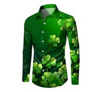 CEWIFO Maglie Ciclismo Uomo Estive T-Shirt Ragazzo Maglia Maniche Corte Rossa Camicie da Camicia Autunno Stampa 3D per San Patrizio Top Casual A Lunghe (Gn9, L)