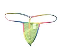 CEWIFO Mutande da Uomo Perizoma in Rete Trasparente con Cintura Arcobaleno per Uso Quotidiano e Feste Pannoloni Adulti Mutanda Slip Cotone Boxer Taglie Forti