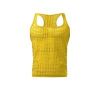 CEWIFO Mutande Uomo Sexy Trasparenti a Rete Mutande Uomo Sexy Slip Uomo Sexy Vita Bassa Intimo Sexy Uomo Hot per Sesso Forte Intimo Uomo Sexy Hard Intimo Uomo Sexy Hot Trasparente Donna Giallo S