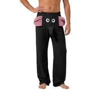 CEWIFO Pantaloni Uomo Casual Comodi a Gamba Dritta con Design Esclusivo per Casa e attività All'Aperto (Black, M) Cuoco Cotone Estivi da Lavoro Unisex Jeans Chiari