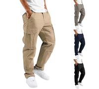 CEWIFO Pantaloni Uomo Lino Grigio Sauna Dimagranti Estivi Beige Pantalone Salopette Lavoro XS Regular Tuta Leggeri