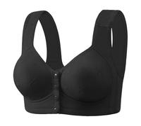 CEWIFO Reggiseno Donna Body Schiena Scoperta Nuda Canotta Push-Up con Supporto Sagomato E Design Beauty Back per Taglie Forti (Black, 36)