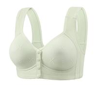 CEWIFO Reggiseno Donna Senza Ferretto Imbottito con Spalline Canotta Push-Up Supporto Sagomato E Design Beauty Back per Taglie Forti (Light Green, 42)