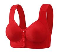 CEWIFO Reggiseno Donna Taglie Forti Sportivo Sostegno Forte Canotta Push-Up con Supporto Sagomato E Design Beauty Back per (Red, 36)