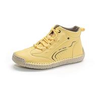 CEWIFO Scarpe Donna Ortopediche Senza Lacci Camminata Stivaletti casual con suola morbida e dettagli fatti a mano, alla moda per tutti giorni (Yellow, 41)