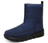 CEWIFO Stivaletti Tacco Stivali Alti Felpa Pelosa Donna Scarpe Ortopediche Invernali Beige Anfibi Neri Trekking