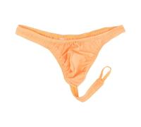 CEWIFO Tanga Uomo Sexy Hot Rosso Jockstrap Perizoma per Erotico Trasparente con Anello a U e Pantaloni T Sensuali Esperienze Intime (Orange, One Size)