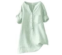 CEWIFO Women Shirts - Magliette Divertenti e Casual Oversize morbide con Maniche Corte Camicetta Ampia vestibilità Stile Moderno per Donne End Start# s#Prodotto ideato Che (Light Green, XXL)