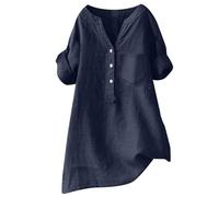 CEWIFO Women Shirts - Magliette Divertenti e Casual Oversize morbide con Maniche Corte Camicetta Ampia vestibilità Stile Moderno per Donne End Start# s#Prodotto ideato Che cercano (Navy, M)