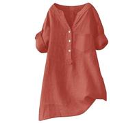 CEWIFO Women Shirts - Magliette Divertenti e Casual Oversize morbide con Maniche Corte Camicetta Ampia vestibilità Stile Moderno per Donne End Start# s#Prodotto ideato Che (Orange, XXXXXL)