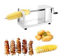 CEWROM Affettatrice a spirale a spirale manuale per patate, verdure twister, affettatrice con manovella per patate, cetrioli, carote, frutta, verdura, tornado chip