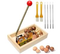 CEWROM Schiaccianoci Schiaccianoci con funzione leva, regolabile, in acciaio inox, per nocciole, noci del Brasile, mandorle, noci pecan