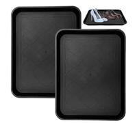 CEWROM Set di 2 vassoi per scarpe in plastica, portascarpe grande, scolapiatti 42 x 32 x 3 cm, vassoio per scarpe con bordo rialzato, per giorni di pioggia e stagione della neve animali domestici