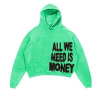 Cexiakong Felpa con cappuccio da uomo anime Y2K Style Pullover con cappuccio Harajuku Streetwear, felpa invernale comoda a maniche lunghe, oversize, con cappuccio, casual, con cappuccio, O verde