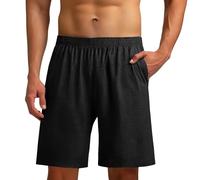 Cexiakong Pantaloncini casual da uomo, vestibilità comoda, con elastico in vita, per il tempo libero, O nero., XXL