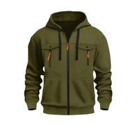 Cexiakong Y2k Basic Jogging Sport Felpa con cappuccio da uomo Felpa con cappuccio multifunzione con cappuccio Jogging Pullover con coulisse Regular Gym Pullover, O verde, S