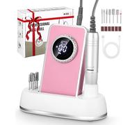 Cexovo Fresa per Unghie Professionale 50000 Giri,Lima Elettrica Portatile per Unghie,Lima per Unghie Elettrica con display LCD,Set Manicure Elettrico per unghie in gel per Casa Salone