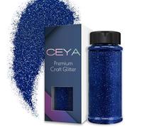 Ceya Polvere glitterata ultra fine, 100 g, in resina blu reale, con glitter e fiocchi da 1/325,1 cm 0,2 mm, per resina epossidica, per nail art, viso, corpo, festival, scrapbooking, matrimoni, pittura
