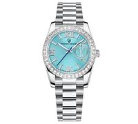 CEYADG Pagani Design Orologio da donna al quarzo elegante, orologio da polso di lusso con diamanti per le donne con cinturino in acciaio inox (Blu)