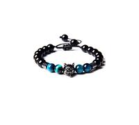 CEYIYA Bracciale vichingo con testa di lupo - Rock Wolf perline bracciali per uomo