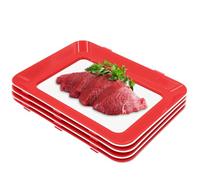 CeyKvo Contenitore sottovuoto per alimenti, 4 pezzi, con pellicola elasticizzata, per alimenti, salsicce e alimenti, riutilizzabile, organizer da cucina con coperchio