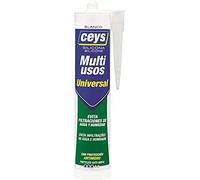 Ceys - Silicone multiuso universale - Previene perdite di acqua e umidità - Colore bianco - 280 ml