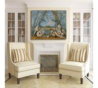 Cezanne bagnanti 1 quadro stampa tela dipinto con telaio arredo casa design