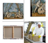 Cezanne bagnanti 1 quadro stampa tela dipinto con telaio arredo casa design