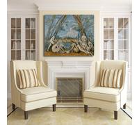 Cezanne bagnanti 1 quadro stampa tela dipinto con telaio arredo casa design