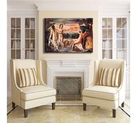 Cezanne giudizio di paride quadro stampa tela dipinto con telaio arredo casa