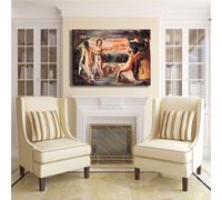 Cezanne giudizio di paride quadro stampa tela dipinto con telaio arredo casa