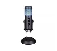 CEZO Microfono USB a condensatore da gioco per PC/MAC/PS4/PS5/Phone- Microfono cardioide con illuminazione RGB Controllo volume uscita cuffie, pulsante mute, per streaming podcast YouTube