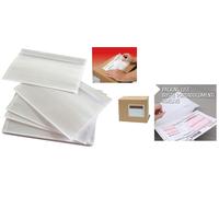 CF 100 BUSTE ADESIVE PORTA DOCUMENTI PER IMBALLAGGIO E SPEDIZIONE AVVISI, NOTE